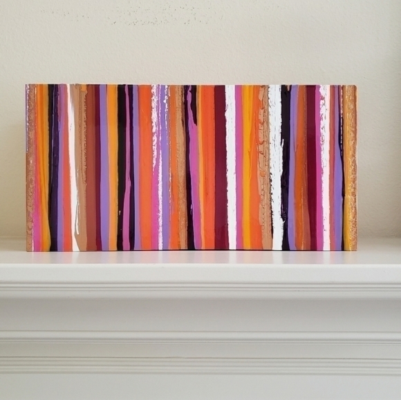 Fluid Art Acrylic Paintings Wooden Panel 20L x 10H x 1.5W - Picture 7 of 8